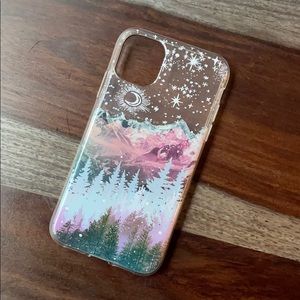 iPhone 11 Mountain Print Clear Silicone Case